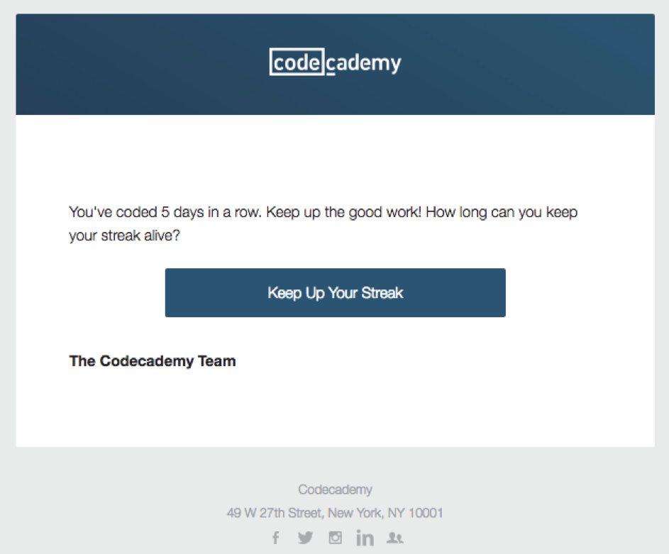 Activity update by CodeCademy