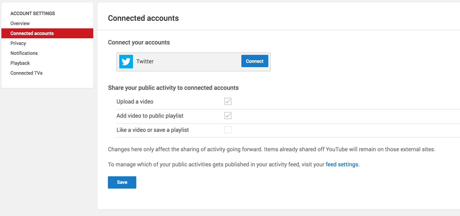 Connecting Social Media Accounts to YouTube Channel