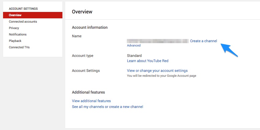 YouTube Account Settings