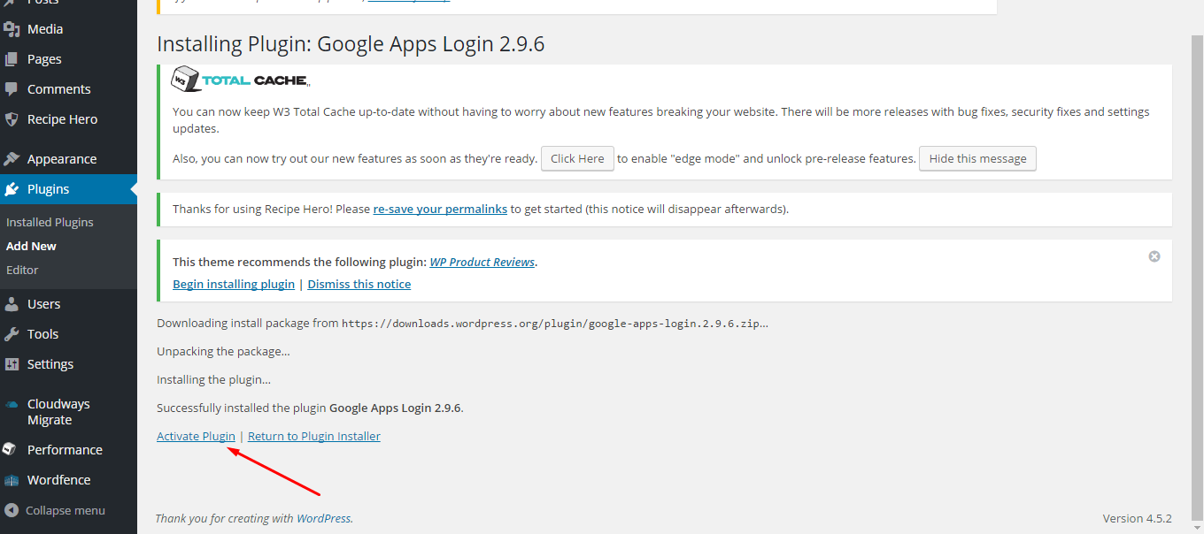 Google Apps WordPress