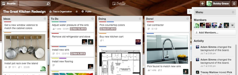 Productivity apps – trello