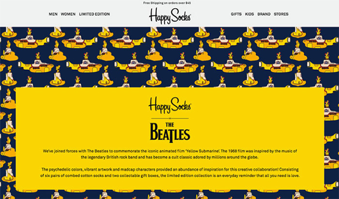 Happy Socks and the Beatles collaboration