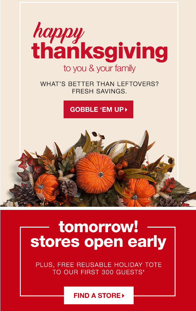 Tjmaxx creative Thanksgiving CTA button