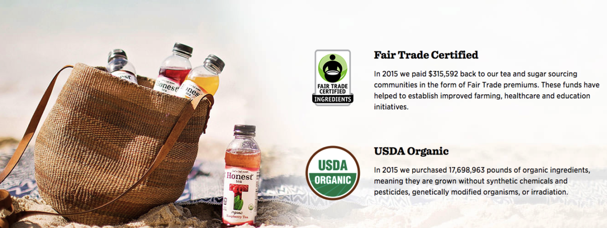 Honest Tea certifications