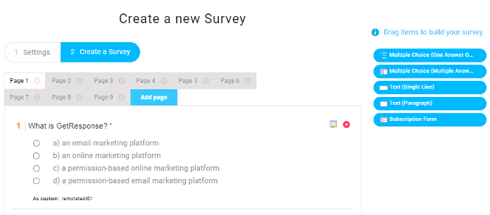 Using GetResponse Surveys to test new employees.