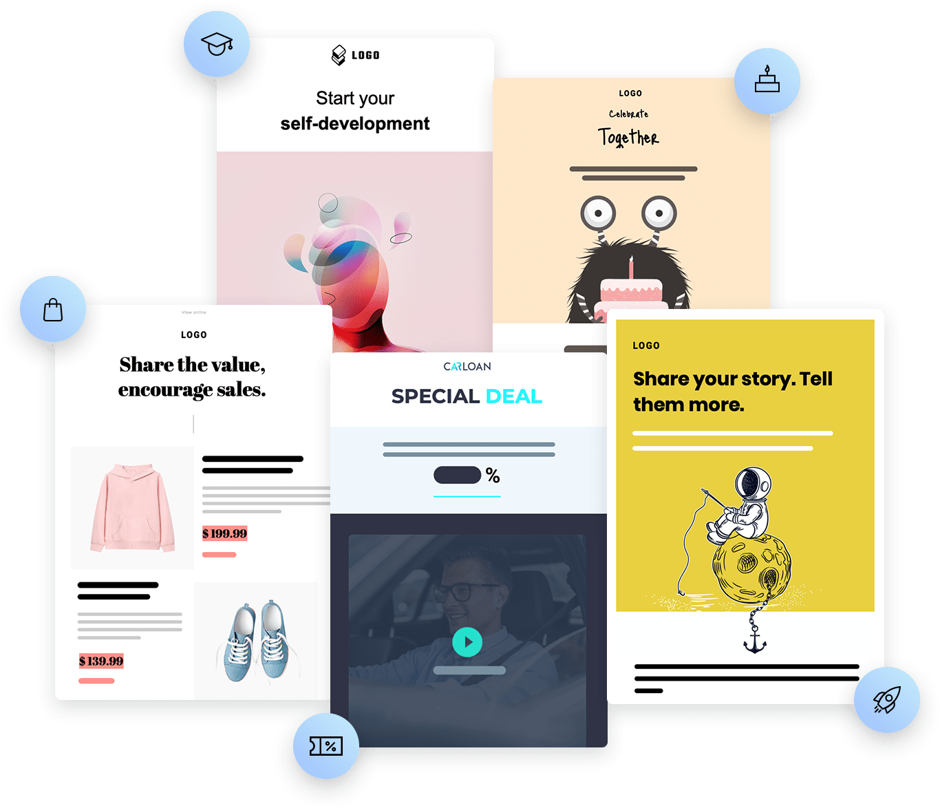 Email marketing messages.