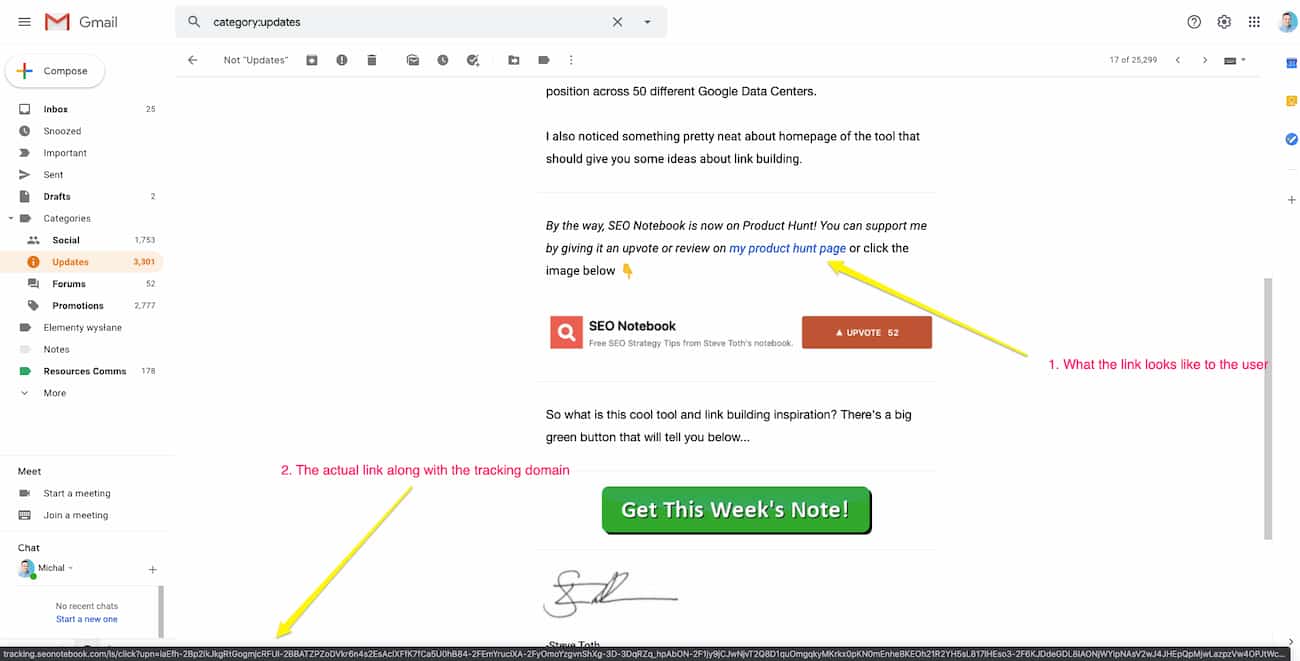 What email tracking looks like and how it works.