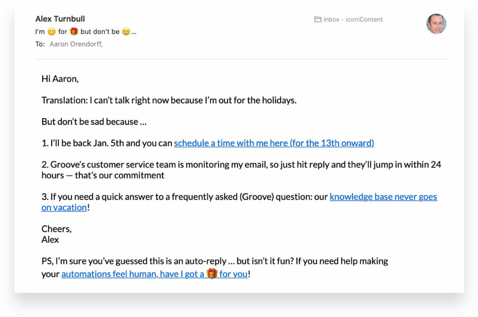 a mindblowing autoresponder.