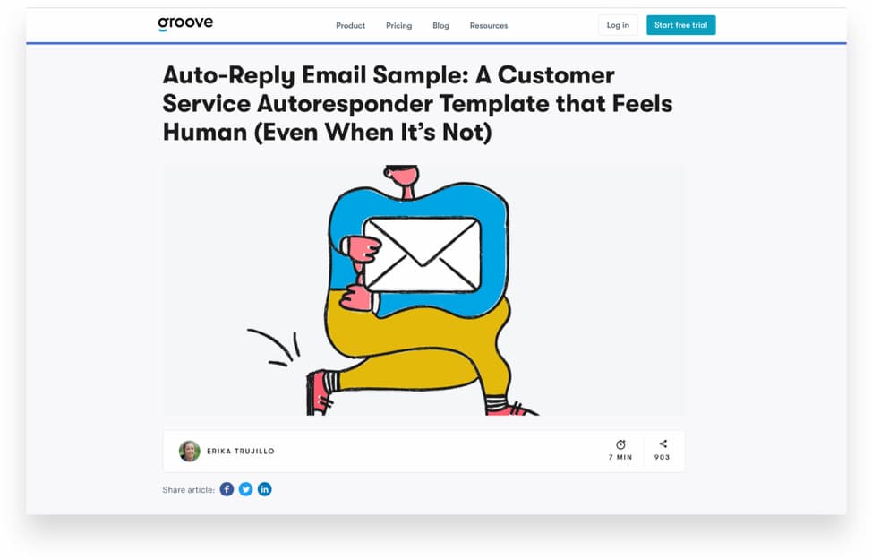 auto reply email landing page.