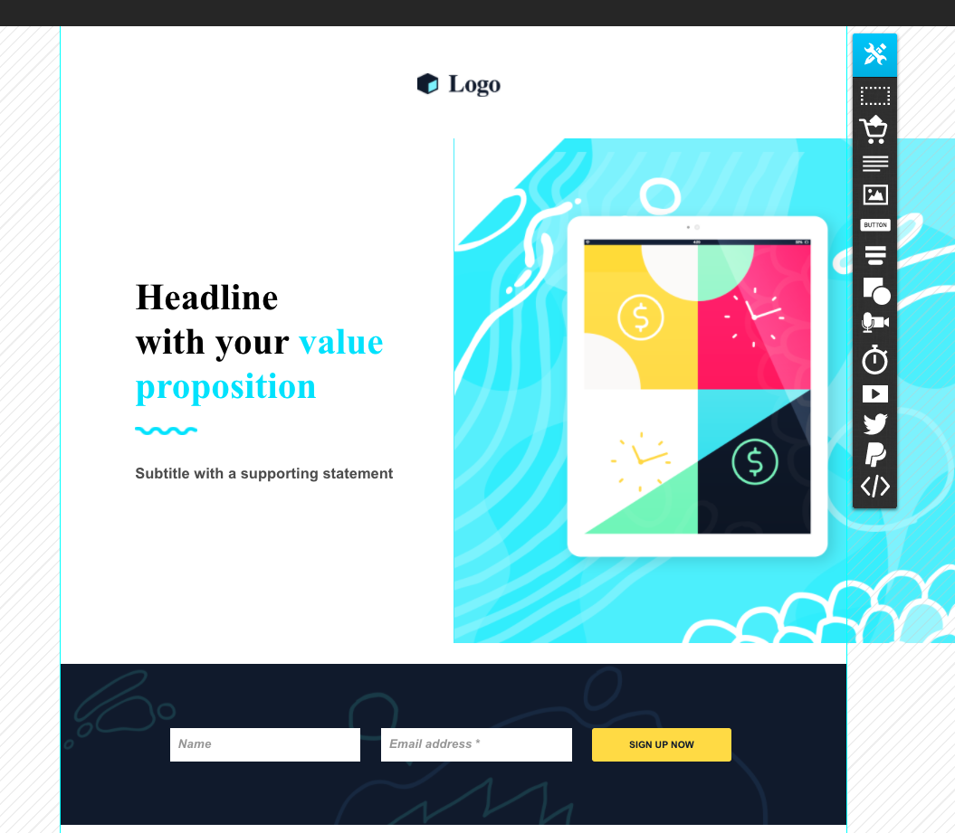 GetResponse Landing Page Creator.