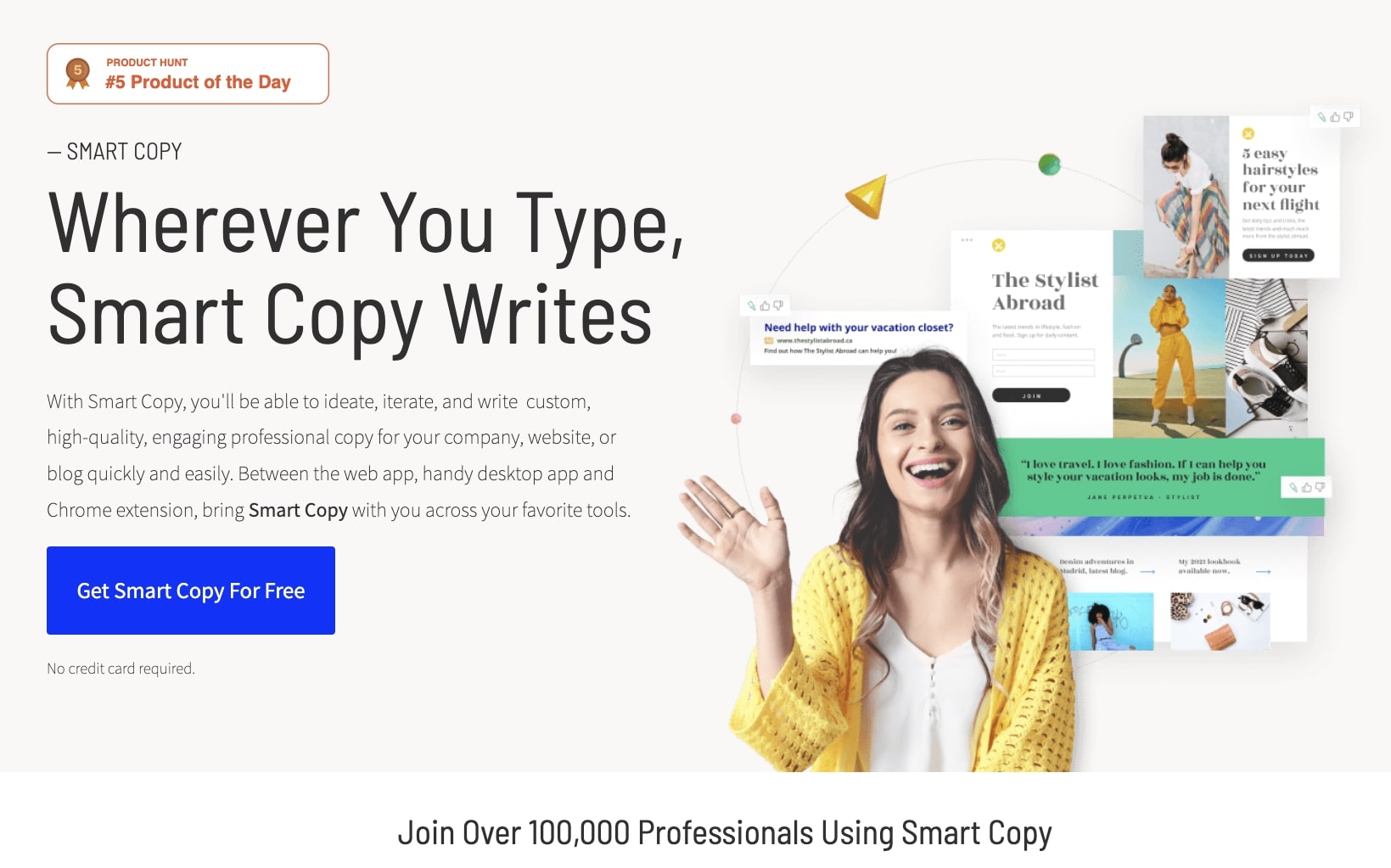 Unbounce Smart Copy Extension Landing Page