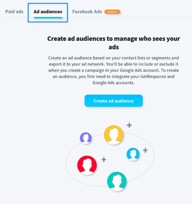 How to create ad audiences in GetResponse and export them to your Google ads account.