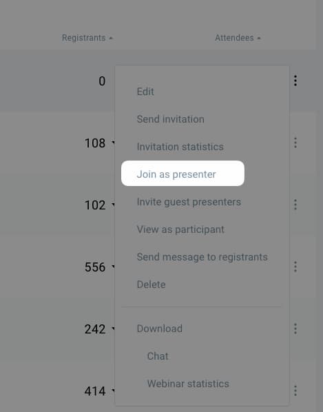 Joining the webinar as present
