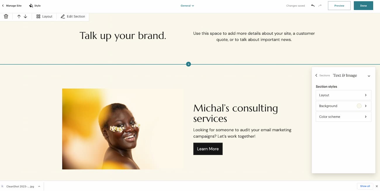 Mailchimp's website builder offers an easy solution to add appointments or generate leads