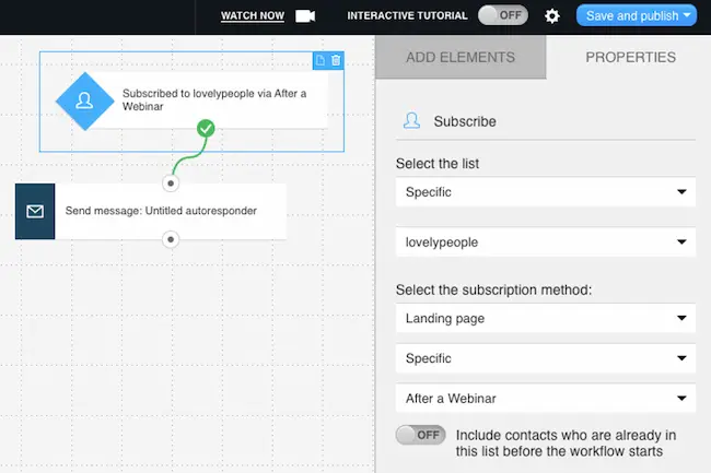 Specifying the starting point of your Marketing Automation workflow