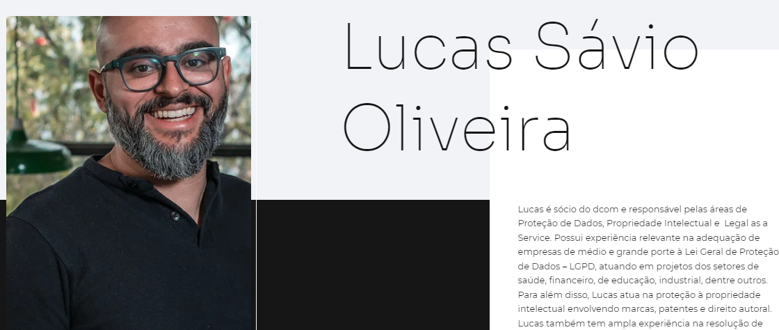 lucas sávio oliveira, especialista em direito digital e LGPD no escritório dcom