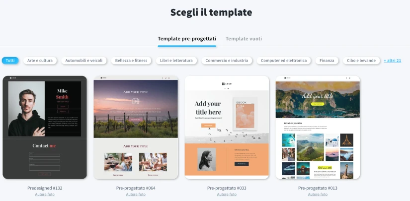 template landing page getresponse