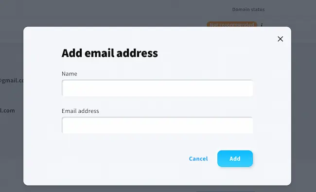 Adding new email address to use as your "From address"