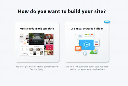 GetResponse Website Builder example