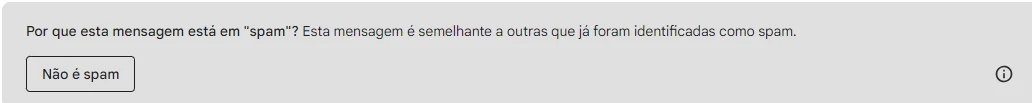 alerta de spam no gmail