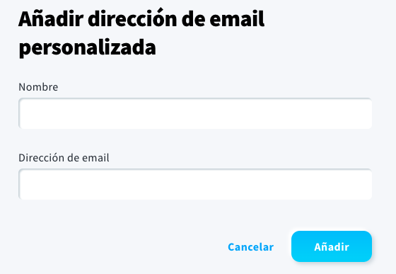 añadir dirección de email en getresponse