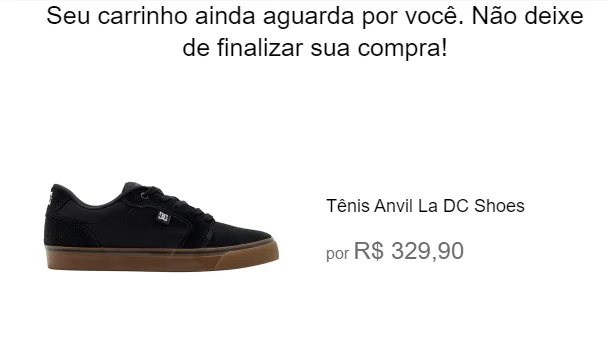 dc shoes lembrete de carrinho abandonado