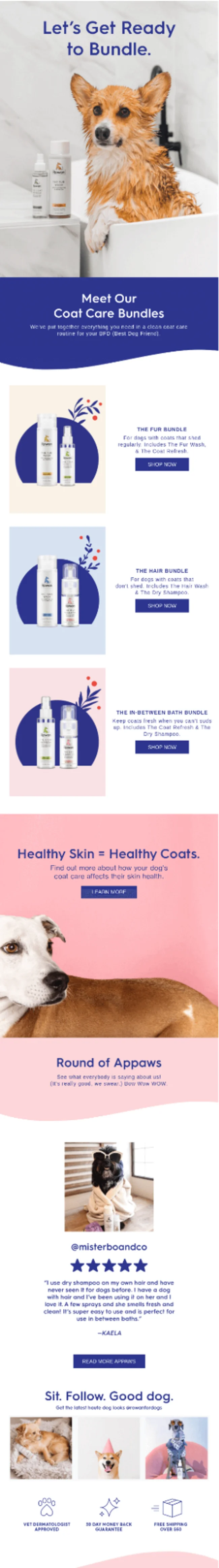 Dog care bundles for healthy skin and coats by Mr. Bo and Co.