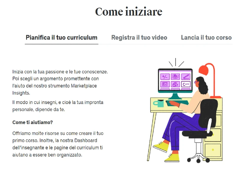 creazione corsi con udemy