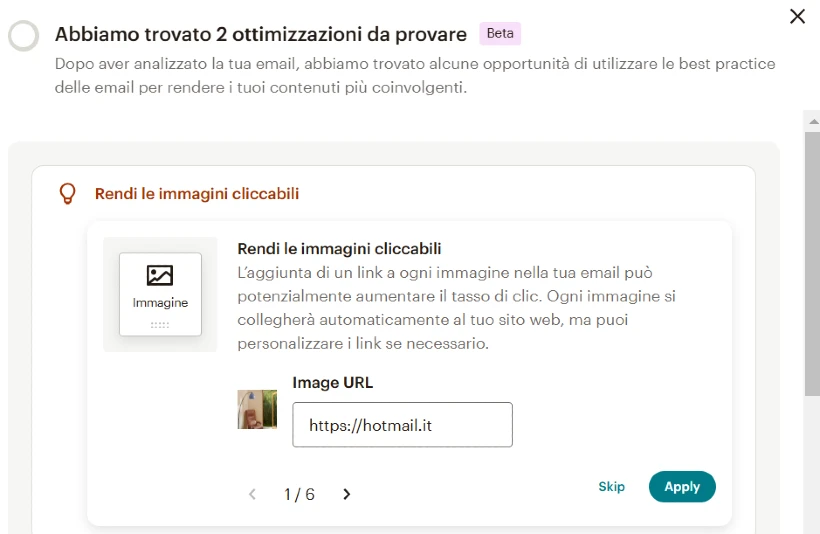 ottimizzazione email di mailchimp