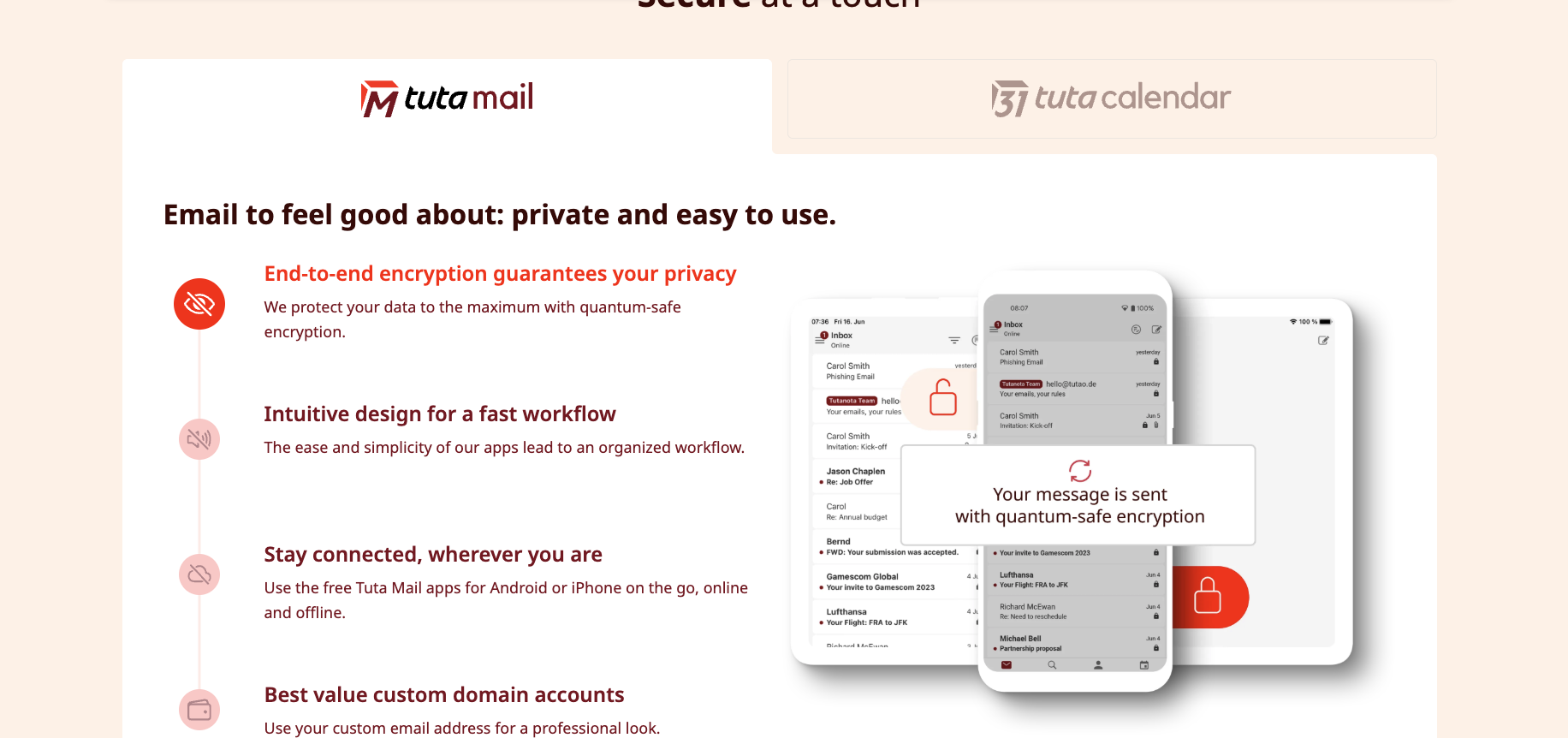 tutamail end-to-end encryptions for emails