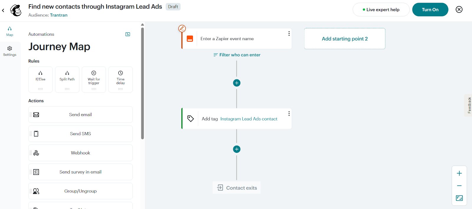 Mailchimp automation templates showing integration-focused workflows and third-party app connections