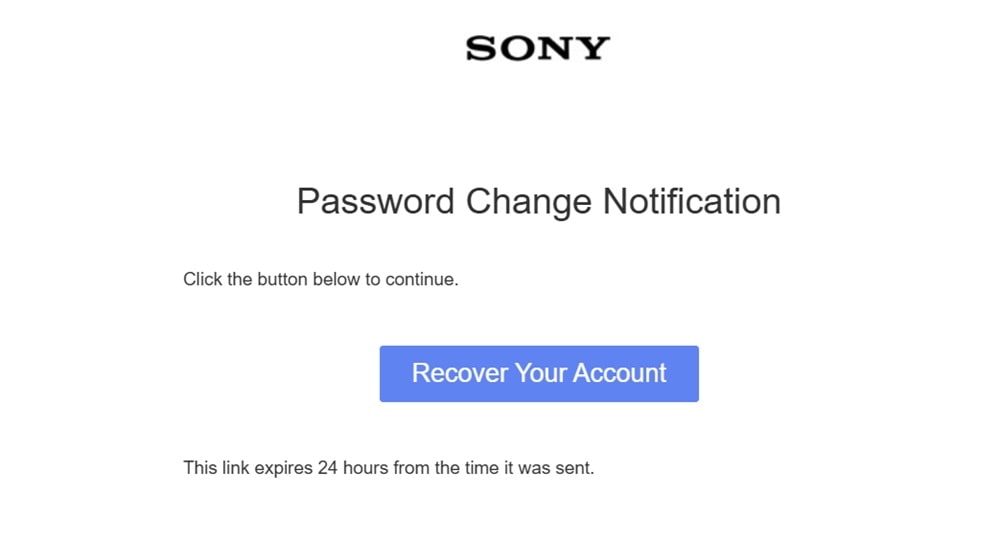 Password reset email example showing secure link, clear instructions, and security information to help users regain access to their account safely