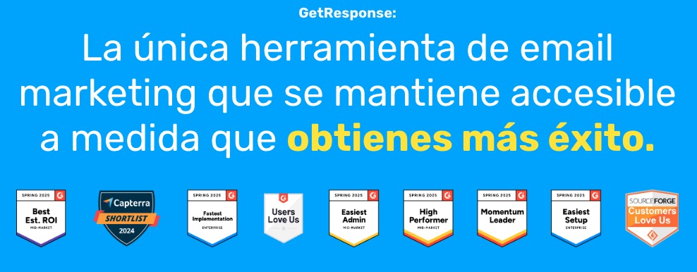 Crea una cuenta en GetResponse
