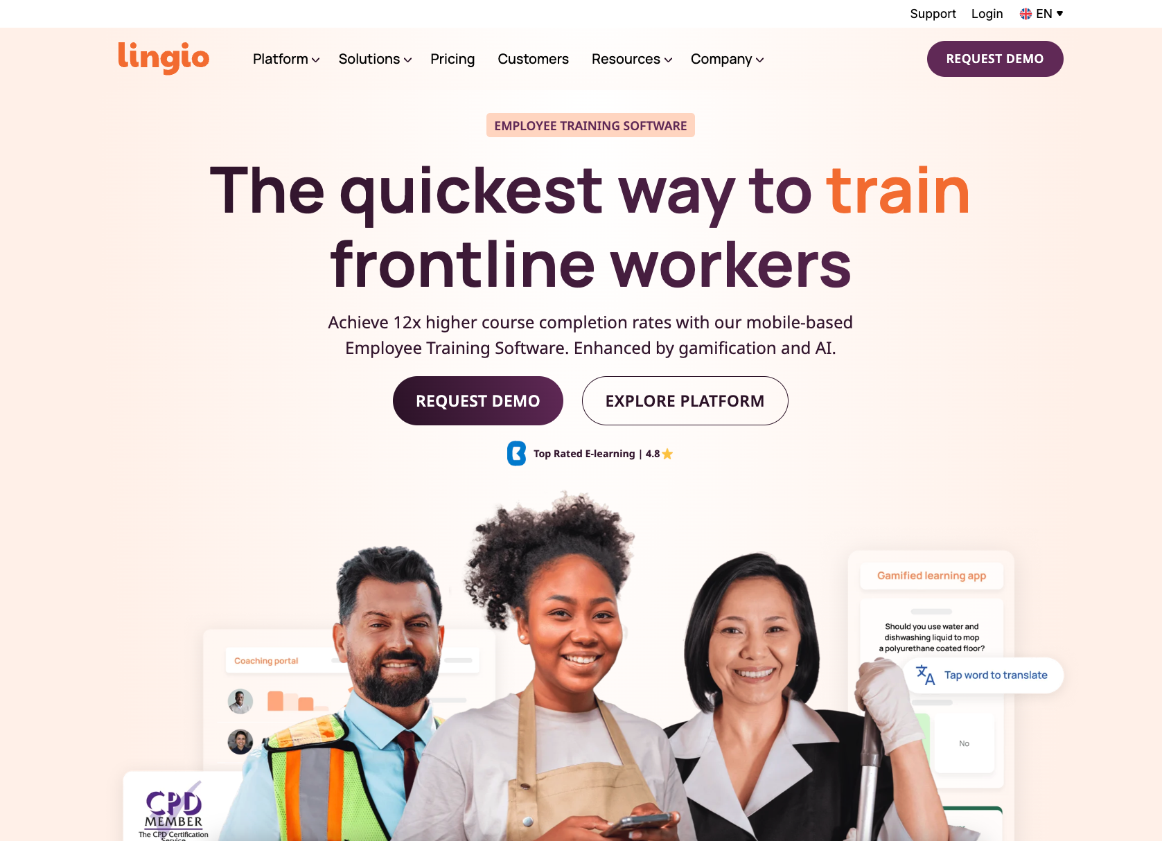 Lingio, a mobile first learning platform
