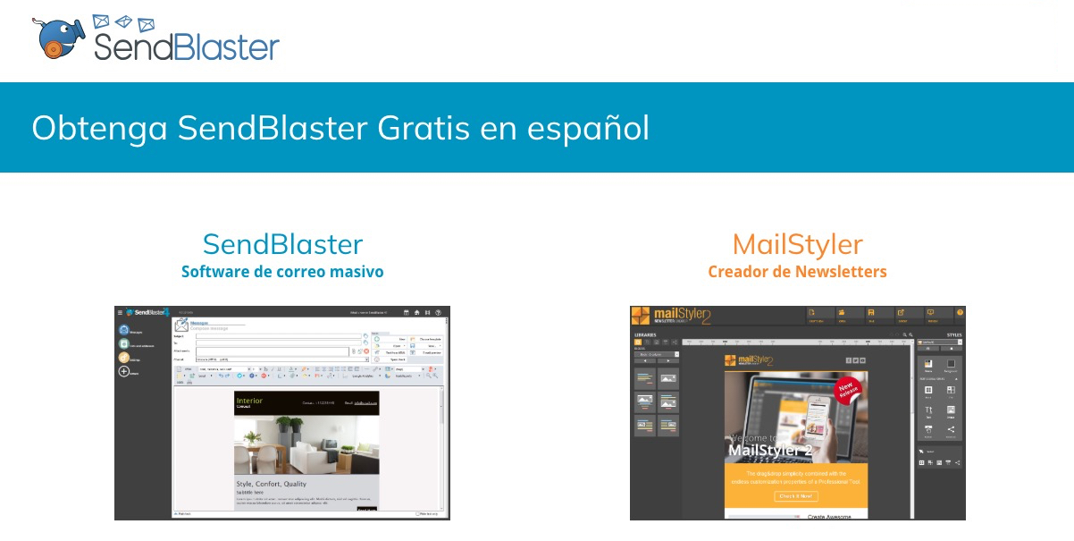 SendBlaster, envío de newsletters