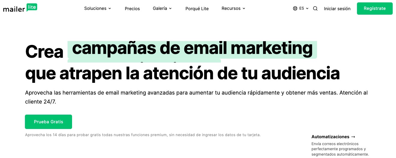 software de mailing de mailer lite