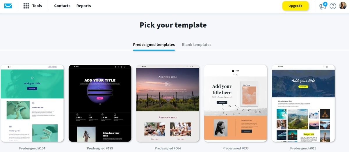 AI-powered landing page creator interface showing customizable templates and drag-and-drop design elements for conversion optimization
