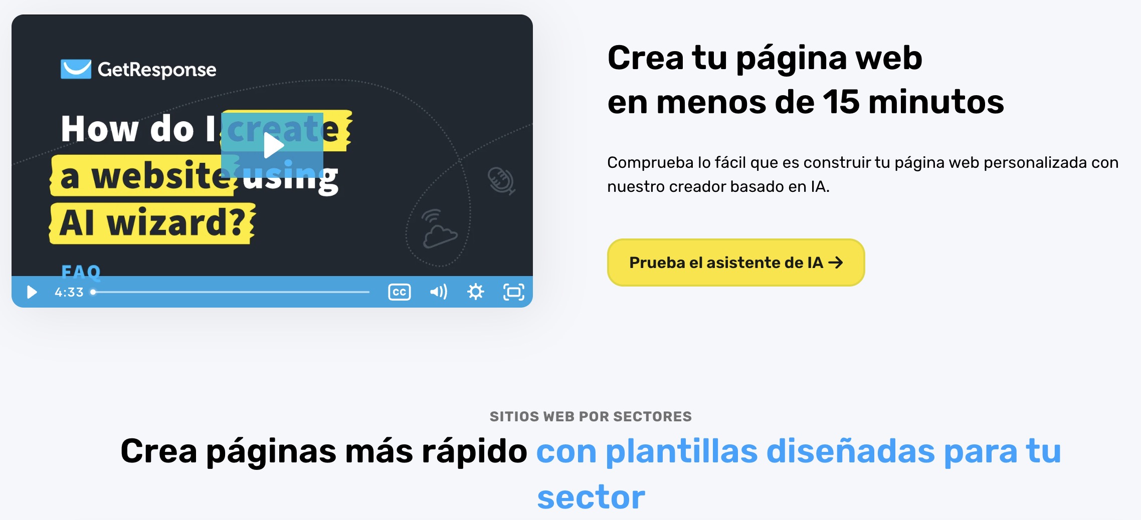 Sitio web de GetResponse ejemplo
