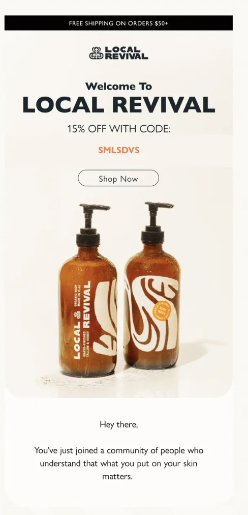 exemple d'email de bienvenue