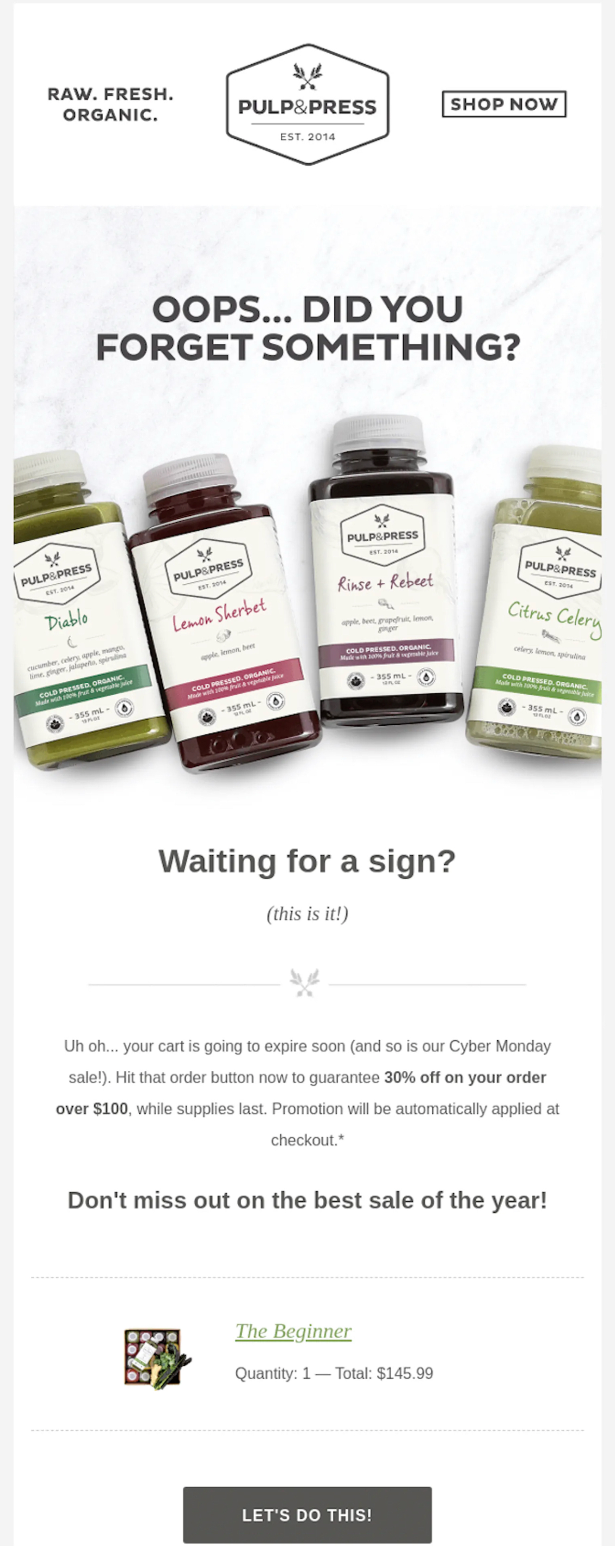 Automatización de emails para códigos de descuento