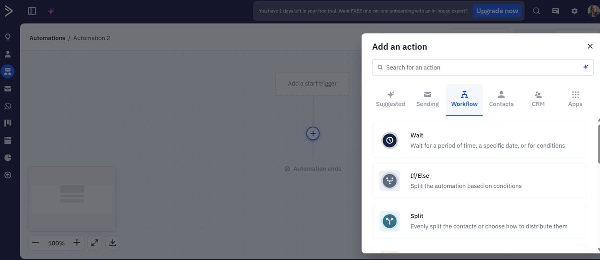 ActiveCampaign AI automation builder generating workflows from user prompts and campaign goal descriptions