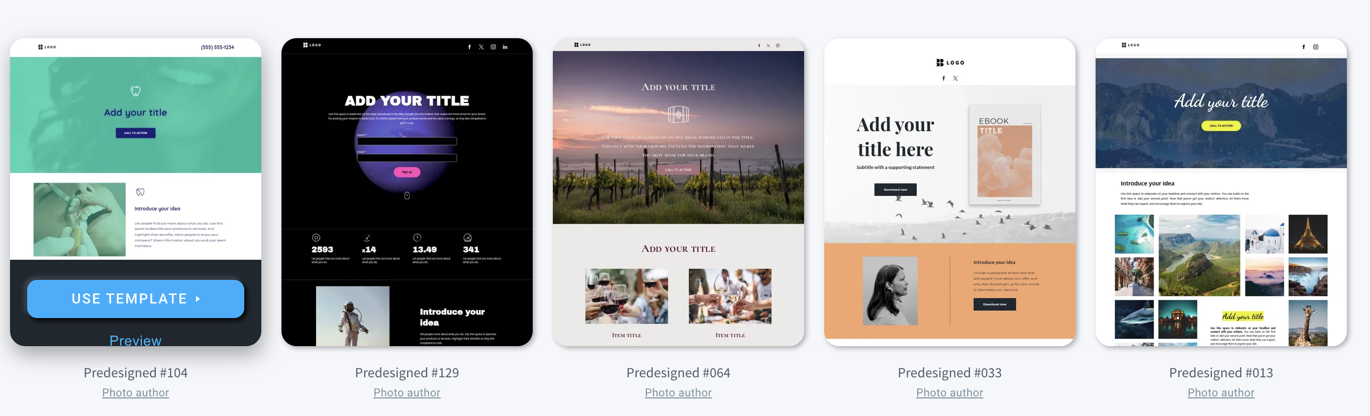 La bibliothèque de landing pages de GetResponse