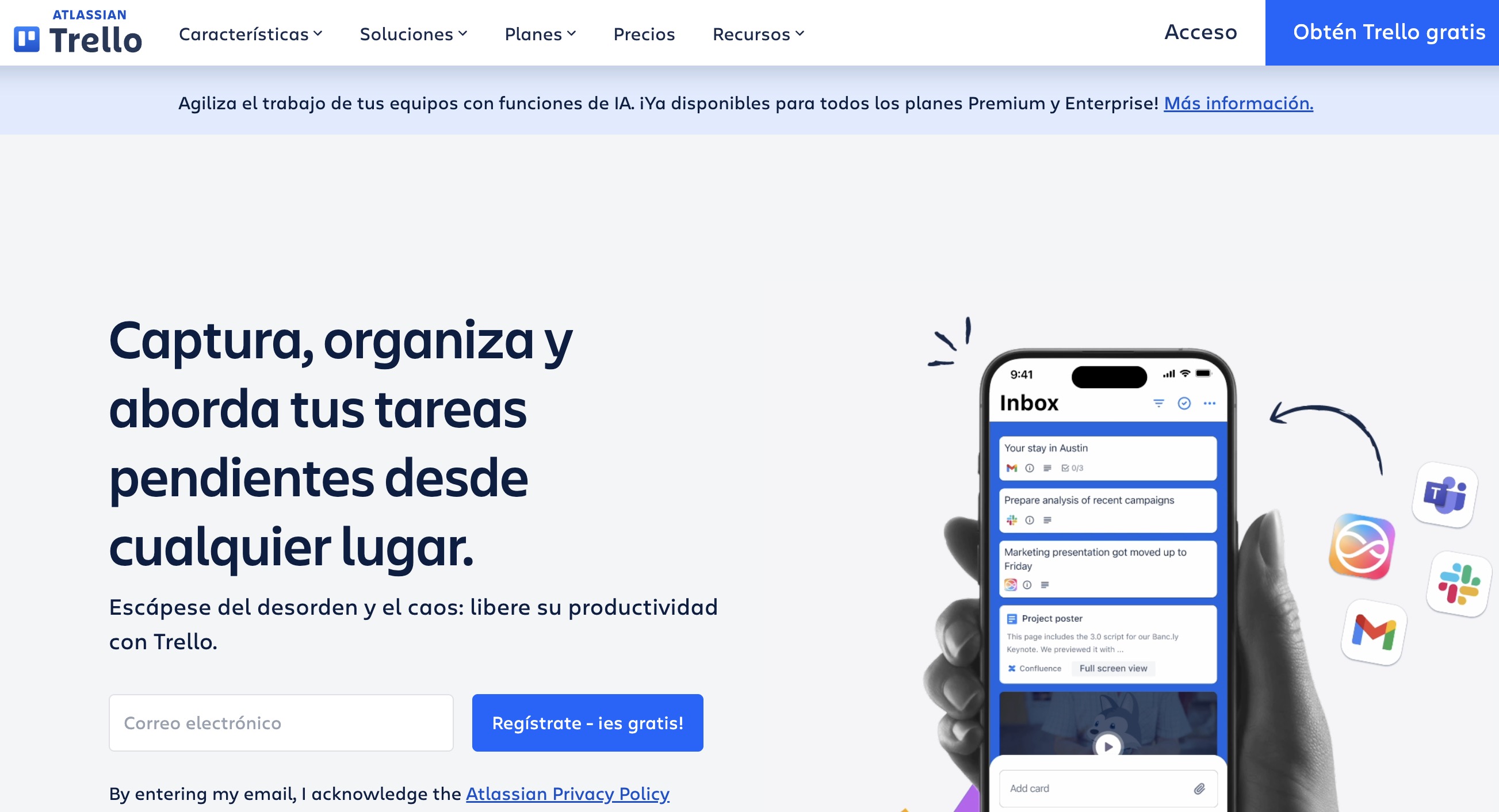 Trello landing page