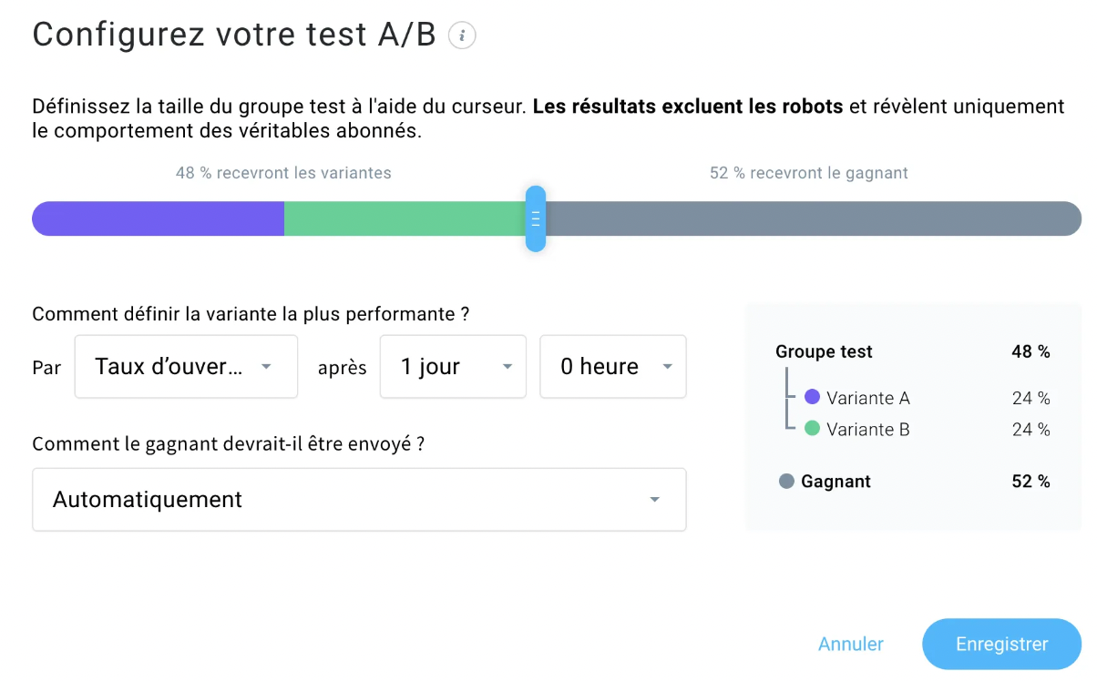 Comment configurer les tests A/B dans GetResponse