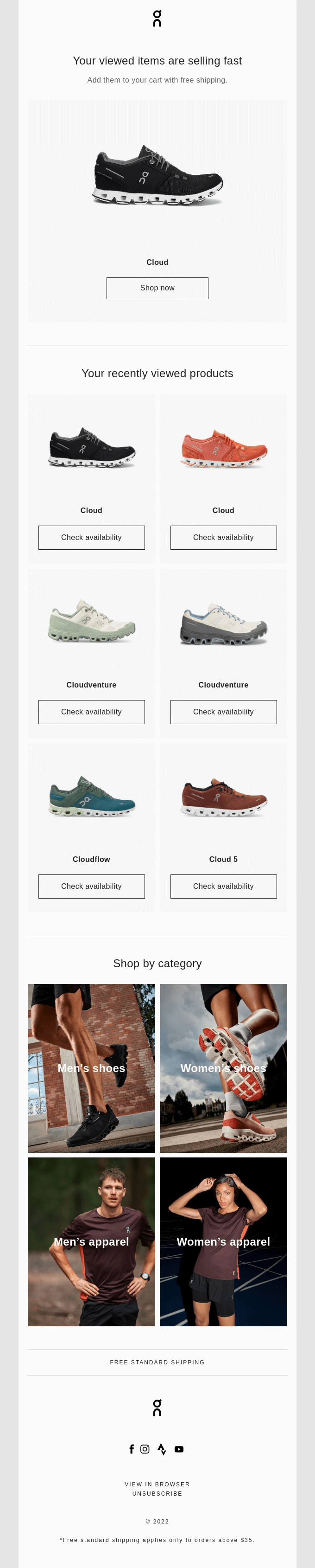 On abandonment emails