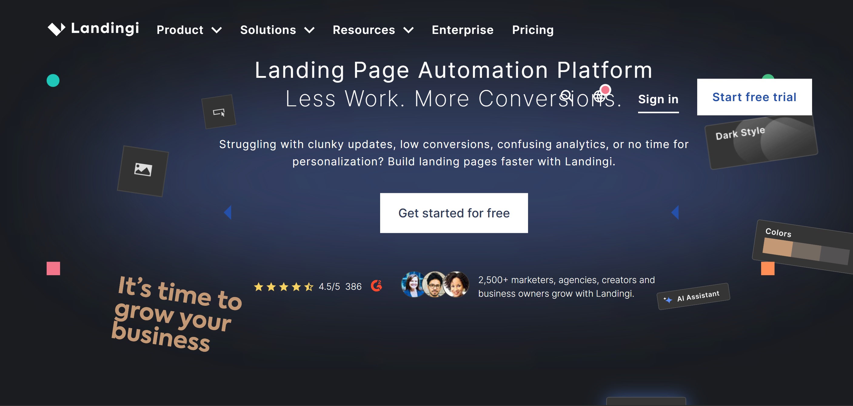 programma landing page