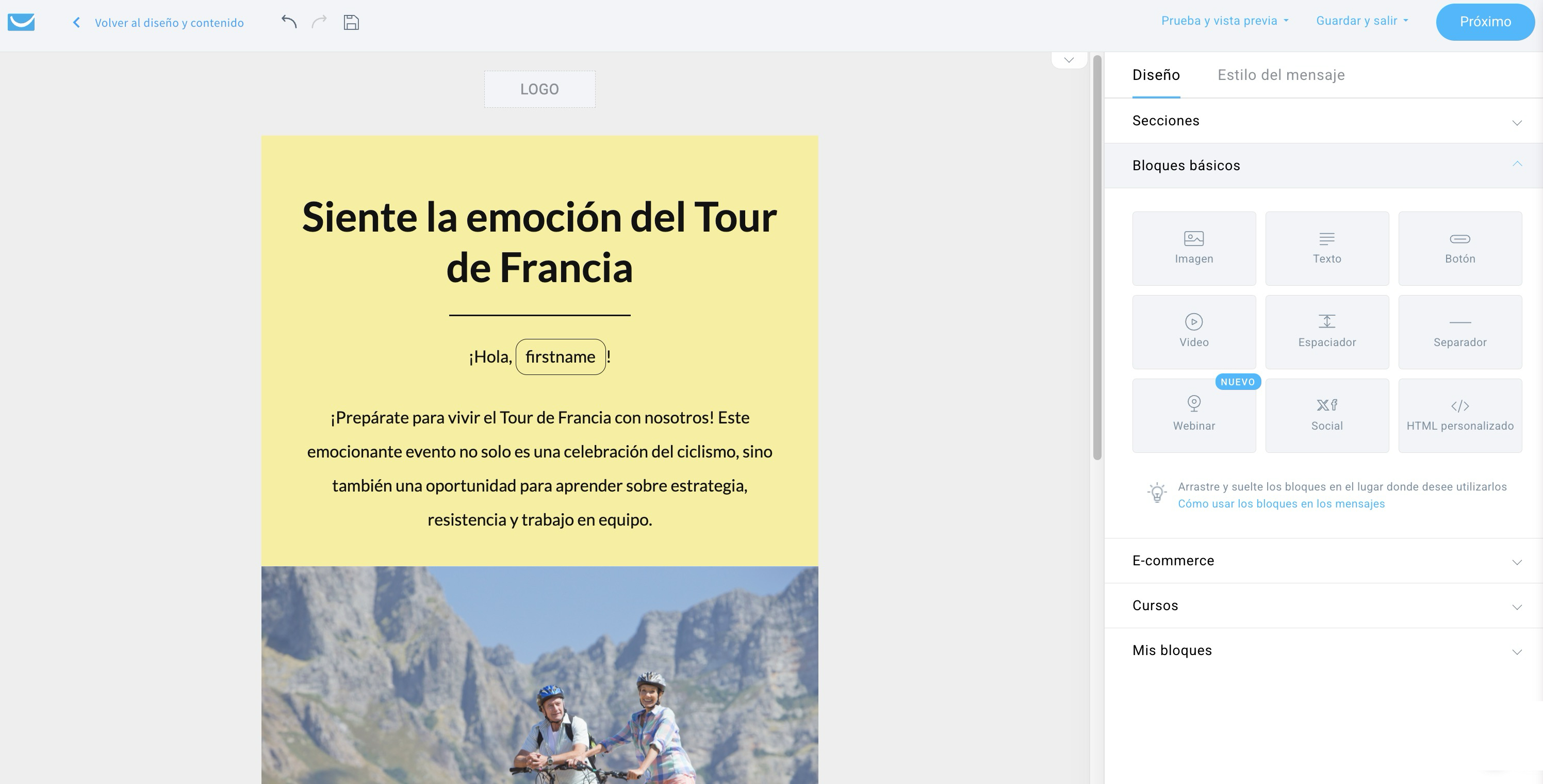 Email de GetResponse con inteligencia artificial.