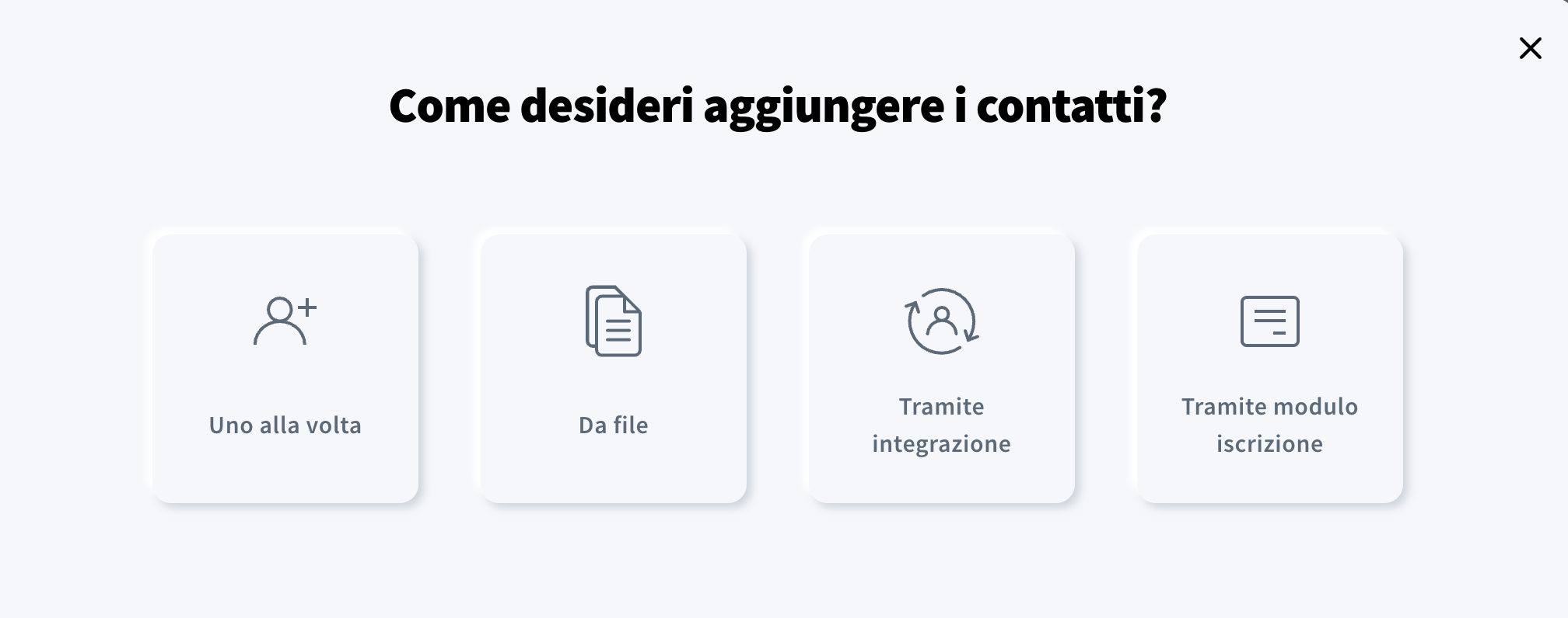 importazione contatti getresponse