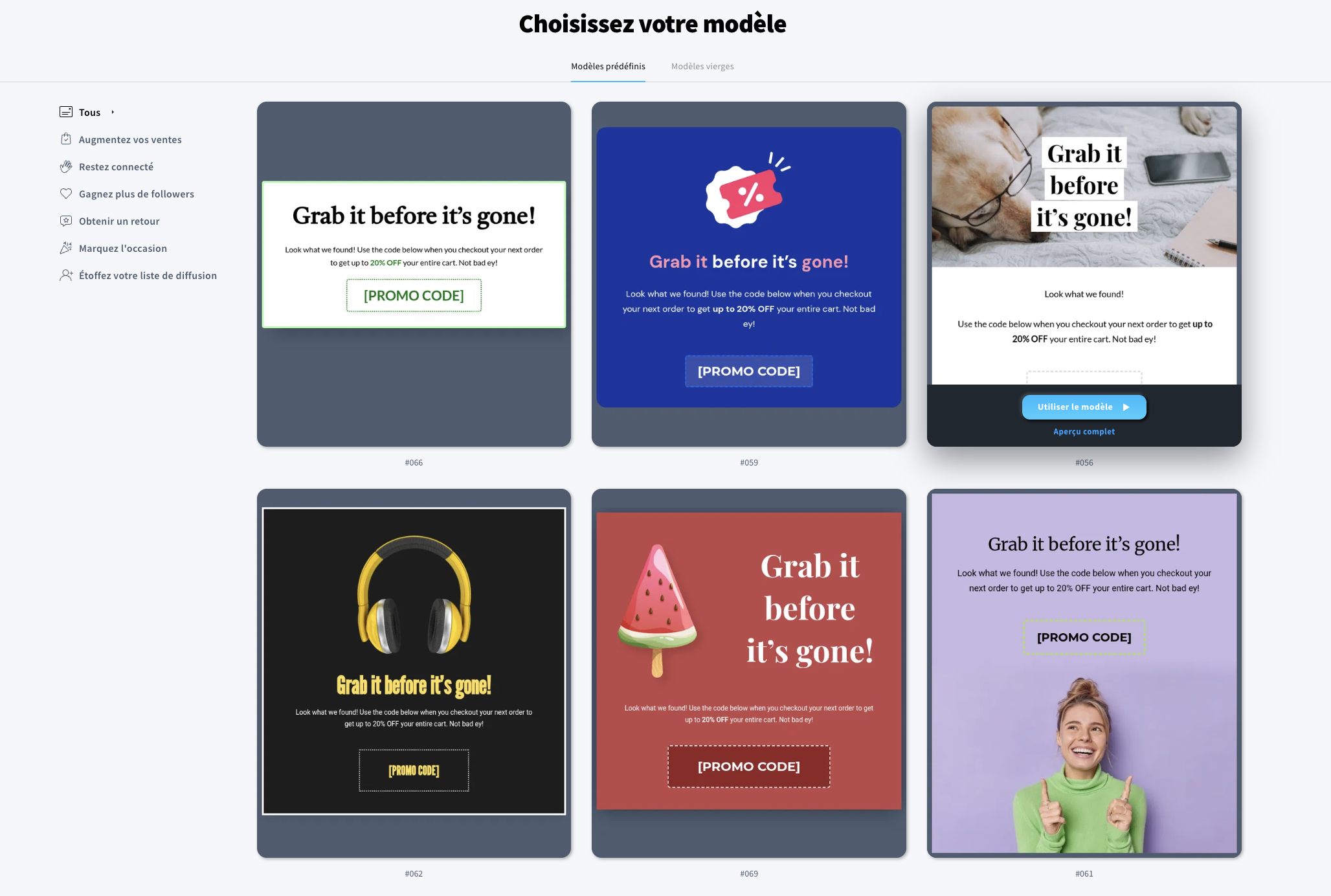 Modèles de formulaires GetResponse