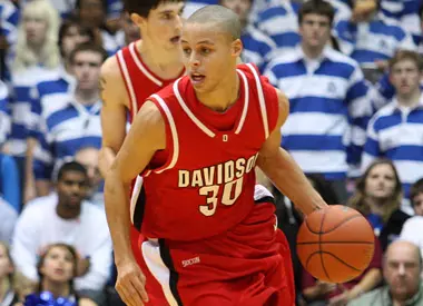 Steph Curry with the Davidson Wildcats in 2009 